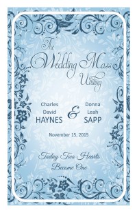 Wedding Program Cover Template 11A - Version 2
